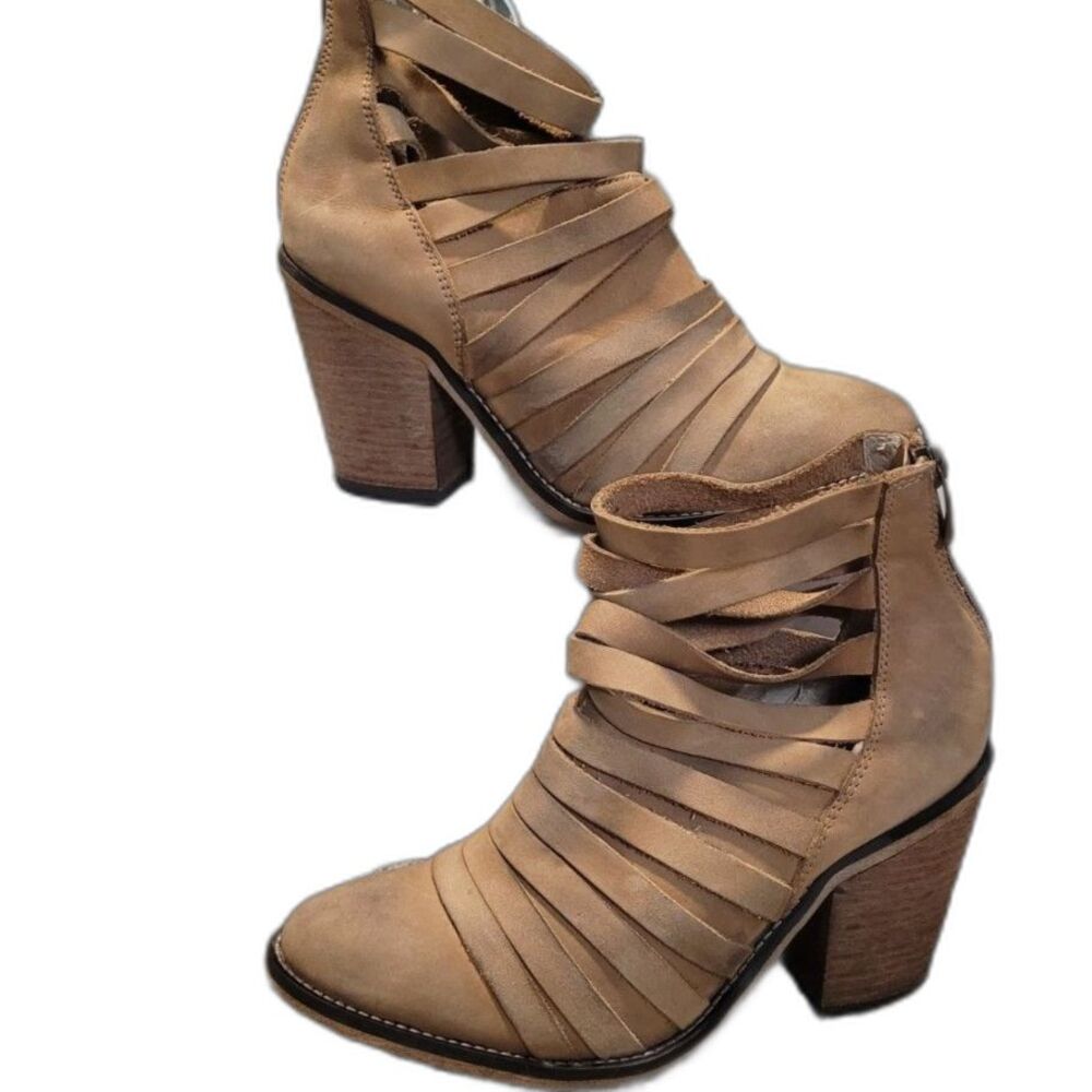 Free People Strappy Hybrid Heeled Booties